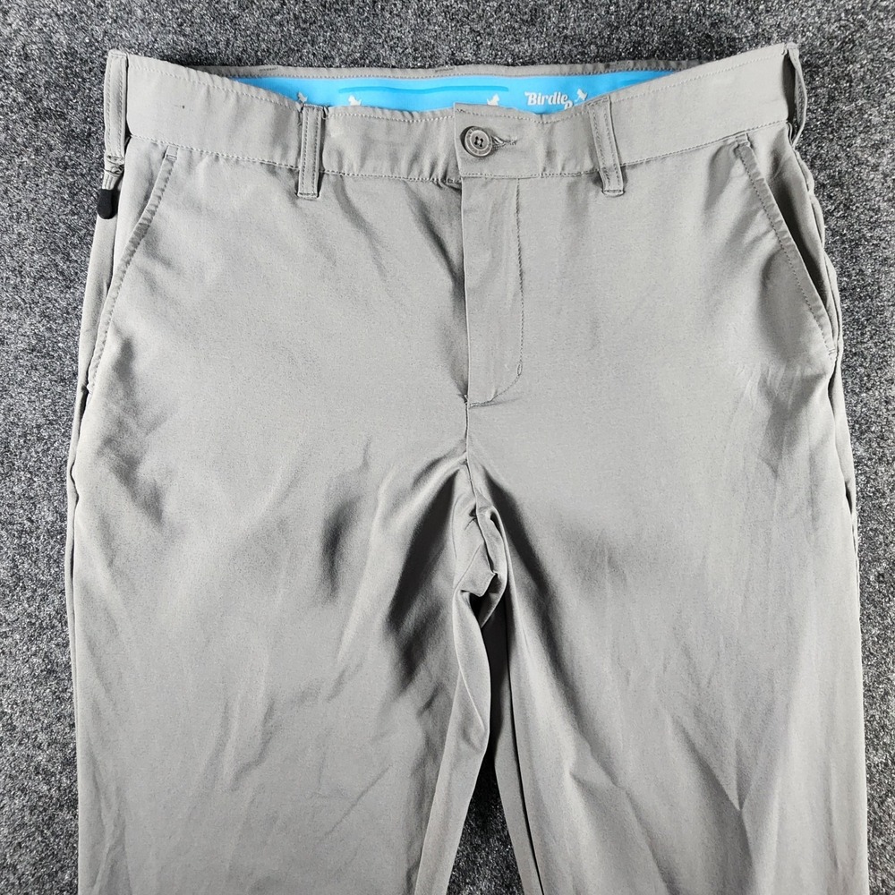 Birdie Bound Men's Golf Pants 34x32 Gray Stretch Performance Flat Front Active - Picture 2 of 13